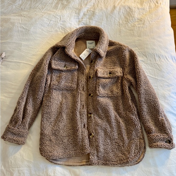 Abercrombie & Fitch Jackets & Blazers - NWT Abercrombie & Fitch Brown Teddy Jacket